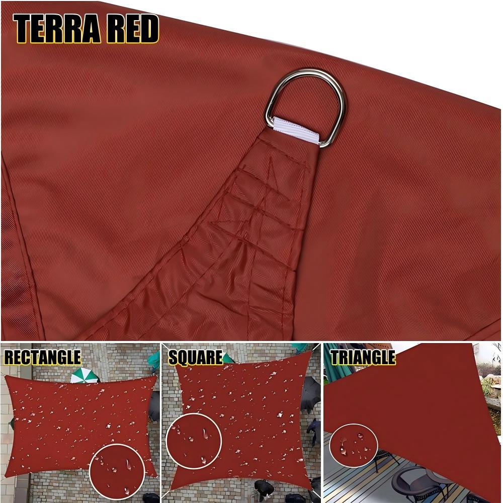 Cross-border outdoor rectangular rainproof sunshade sail for balcony and yard, sun-resistant and waterproof canopy fabric