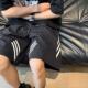American Style Quick-drying Striped Sports Shorts Men's Summer Thin Trendy Brand Loose Casual Pants Breathable Running Pants
