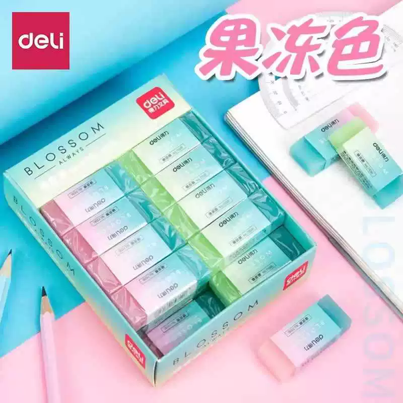 Ластик Deli 71081 желейного цвета для студентов, высококачественный, дорогой, без следов, меньше крошек, ластик для экзаменов