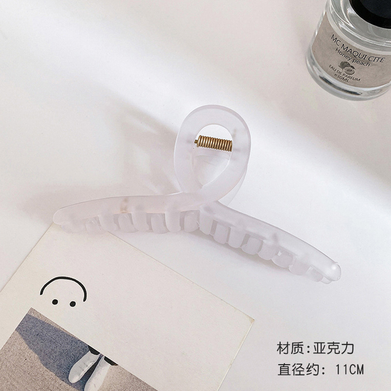 Horquilla de temperamento elegante francés, pinza de tiburón de acrílico para mujer, pinza de agarre grande, accesorios para el cabello, horquilla de sensación de alta calidad al por mayor