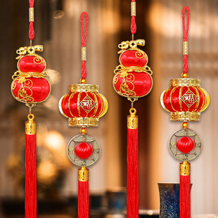 Small Lantern Money Bag Hanging New Year's Decorations New House Hanging Pendant Living Room Layout Fortune Bag Lantern New House Layout