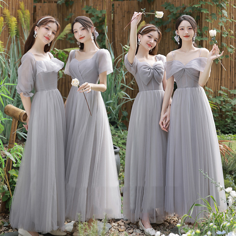 Gray bridesmaid suit 2025 new spring light luxury niche sister suit…