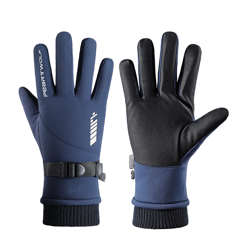 Guantes cálidos de invierno para hombres a prueba de viento a prueba de frío impermeable antideslizante pantalla táctil nuevo forro polar al aire libre ciclismo guantes de esquí