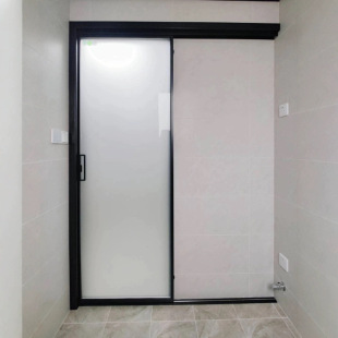 # Ultra-Narrow Frame Single Panel Top and Bottom Track Sliding Balcony Glass Door for Kitchen, Living Room, and Bathroom Partition