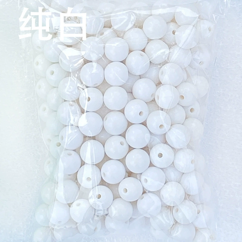 Round beads, bag, plastic woven acrylic accessory handmade, DIY