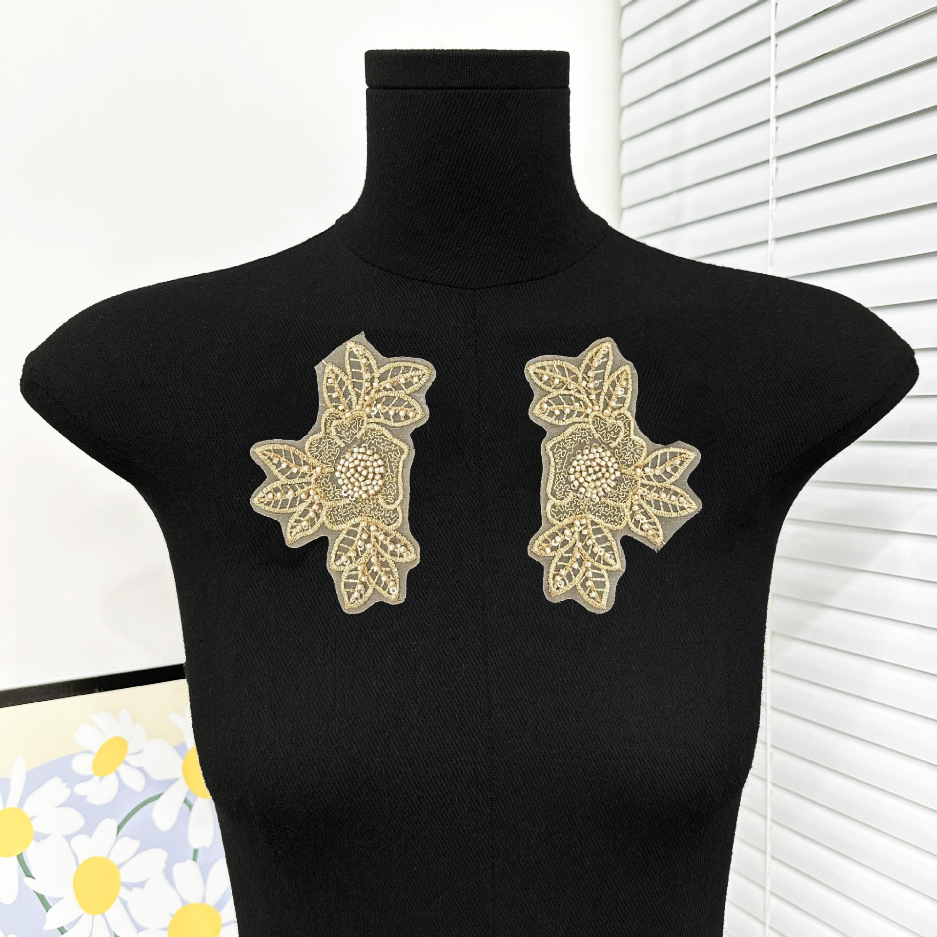 Coser bordado adhesivo de parche multicolor opcional ropa agujero reparación decoración adhesivo de malla de chiffón chaqueta