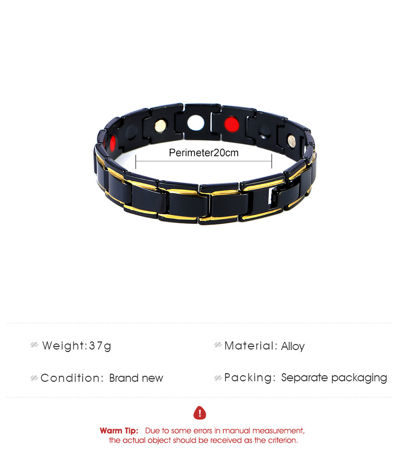 Neues Armband Europäisches Und Amerikanisches Temperament Schwarzes Magnetisches Armband Armband Armband Unisex Armband display picture 1