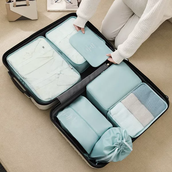 Multifunctional travel six-piece storage bag luggage clothing classification organizing bag storage bag suit seven-piece set