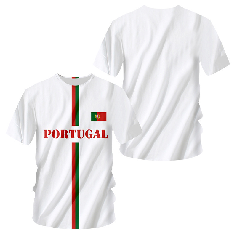 2024 nueva camiseta impresa 3D de la bandera brasileña transfronteriza de los hombres venta caliente transfronteriza estilo brazil flags camiseta