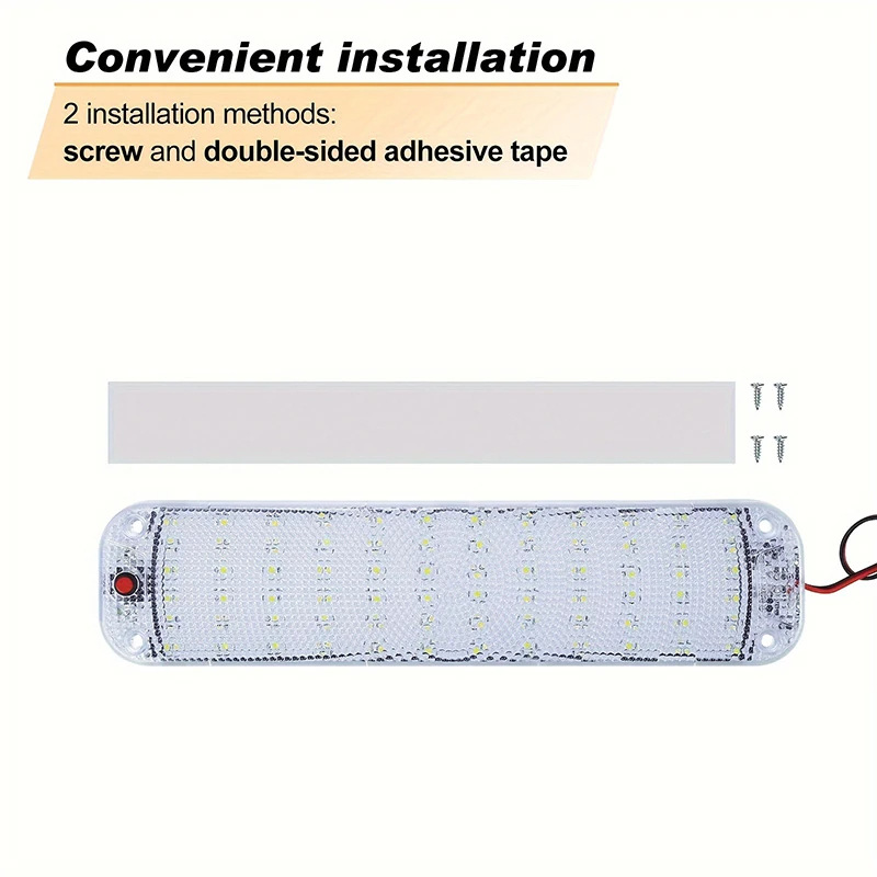 Neutral Ultra-Bright Truck Led Compartment Light 72 Beads 12-80V Rv Cab Reading Light Trunk Light Panel