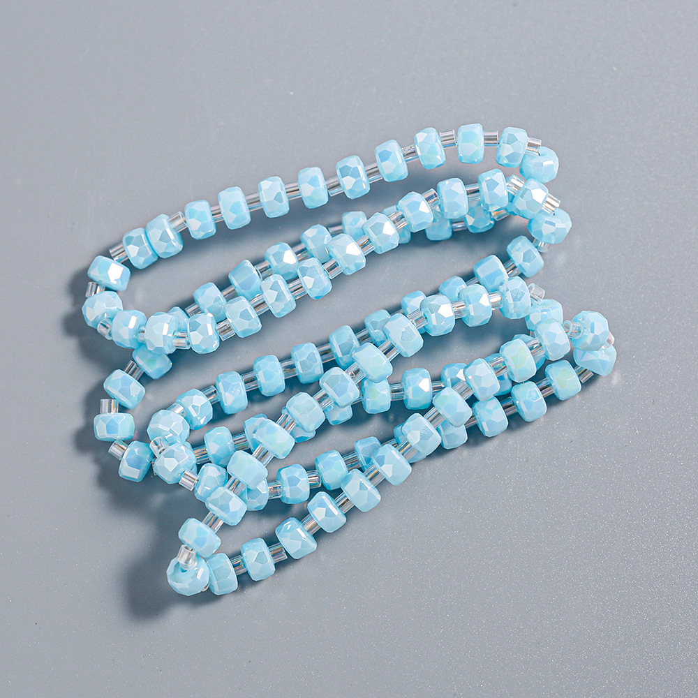 Cuentas Sueltas de Cristal Transparente de 6mm, Estilo Caramelo, Cristal en Rueda, para DIY, Pulseras, Accesorios de Joyería, Cuentas Sueltas al por Mayor