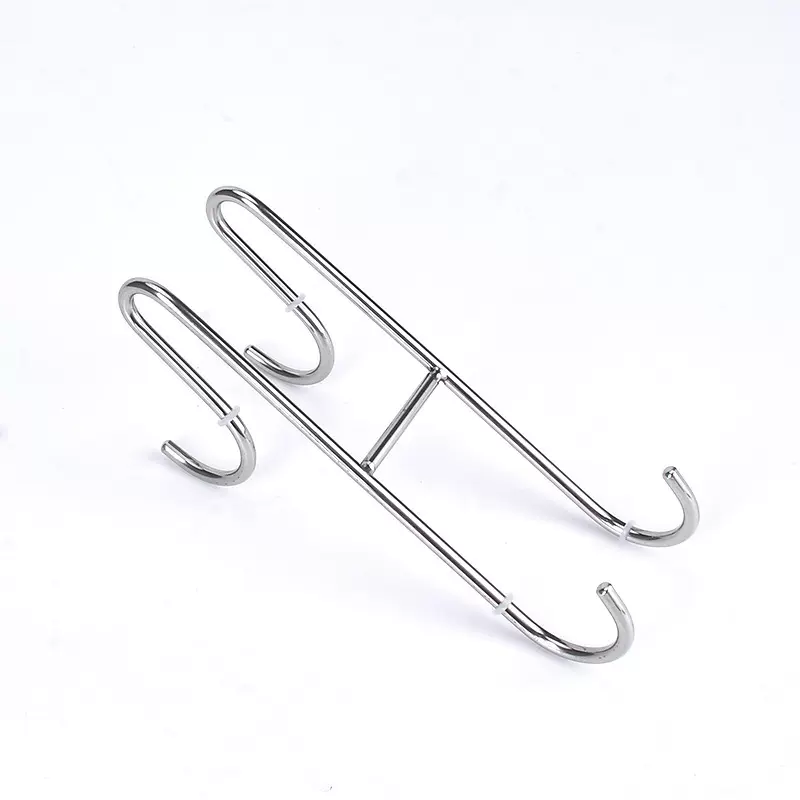 银色金色不锈钢s型挂勾多功能厨房浴室钩免粘衣钩玻璃门后挂钩