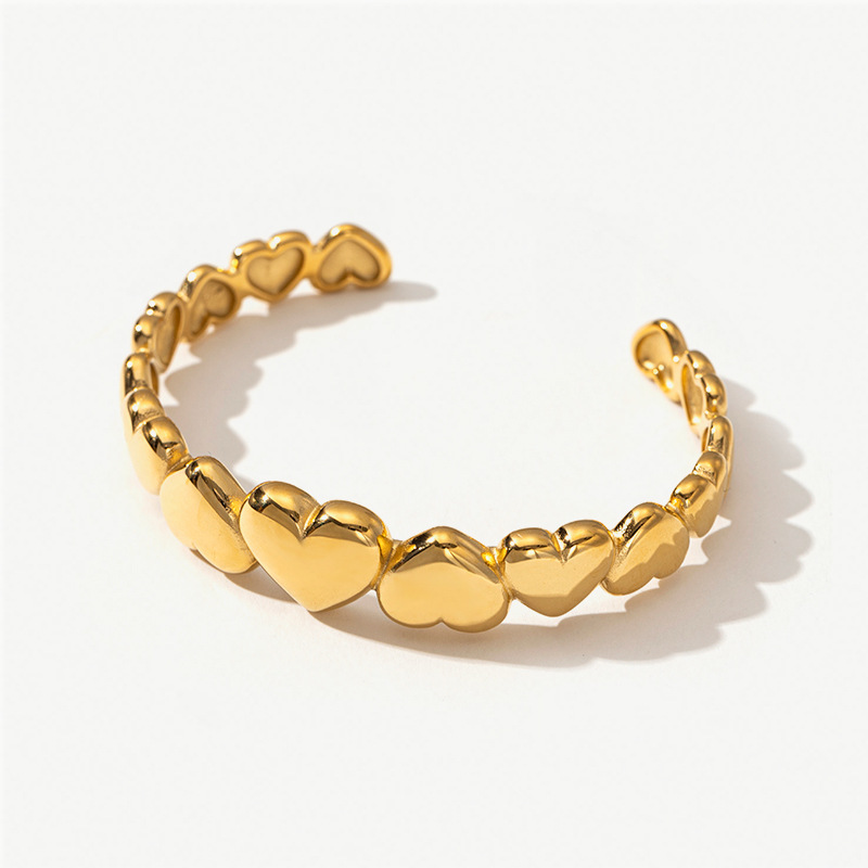 Tina Europa y los Estados Unidos amor abierto pulsera de acero inoxidable de nicho de alta calidad diseño pulsera de titanio pulsera de acero joyería mujer image 6