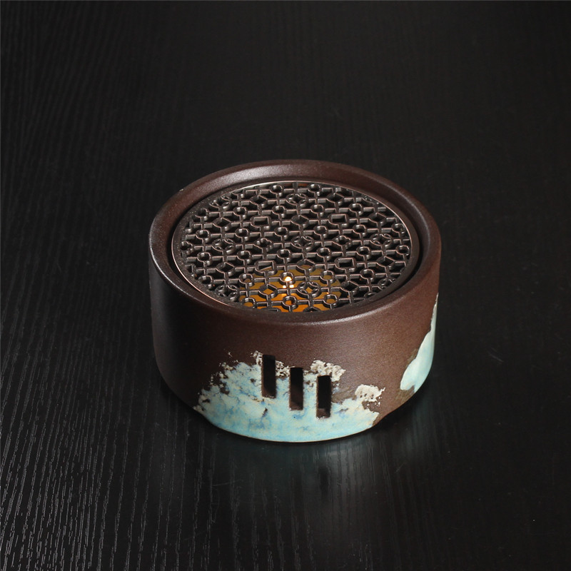 Vintage Japanese Style Candle Oven Warm Tea Set Base Household Warm Teapot Heating Warm Tea Oven Kung Fu Tea Ceremony with Hot Tea