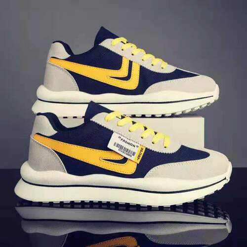 Spring and Autumn Men's Korean Style Fashion Casual Shoes, Cross-border Wholesale, Flying Weave Trendy Men's Sports Shoes