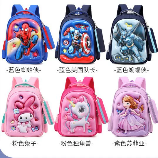 Foreign trade primary school schoolbag two-piece cartoon Sanrio 3D hard shell grade 1-2 children's backpack wholesale