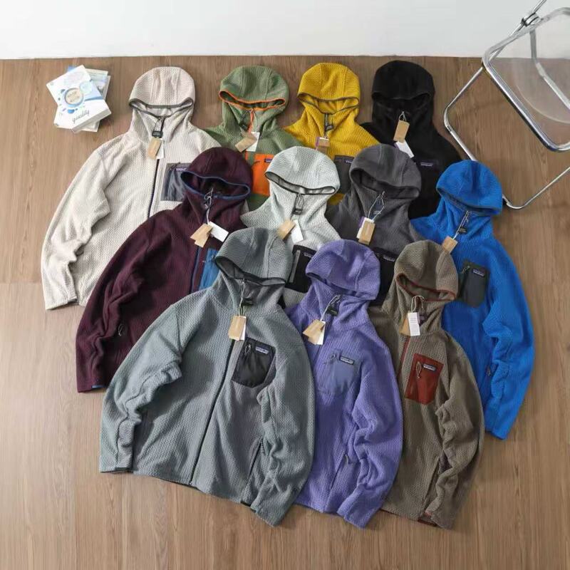 P@Ta R1Air Full-Zip Thin Fleece Warm Hooded Zip-Up Sweatshirt Unisex Jacket