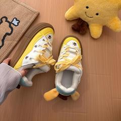 2025年新作レディーススニーカー、可愛いプリン犬柄、個性的で学生にも合う万能シューズ、ハイカットシューズ、パンシューズ