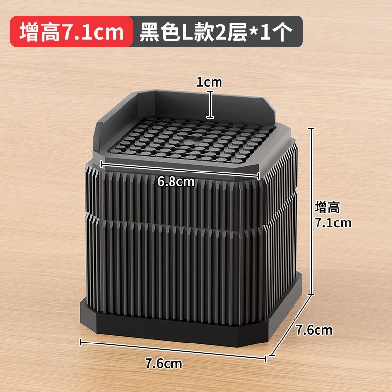 国境を越えたアマゾンの黒色家具ベッドが高くなった足マット2 358インチテーブルソファーキャビネットtpu滑り止めオーバーレイ