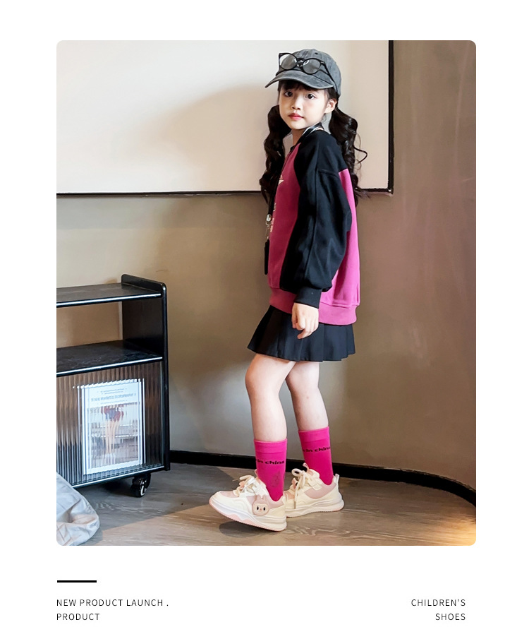 Ademende instap sneakers voor meisjes met klittenbandsluiting_voghion.com