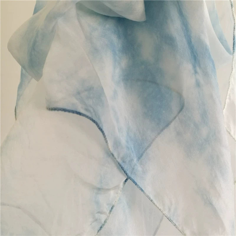 Шелковый шарф, окрашенный индиго, небольшой квадратный шарф, оптовая продажа, шелковый шарф из шелковицы Юньнань Дали Бай, этнический шарф ручной работы с растительным красителем индиго