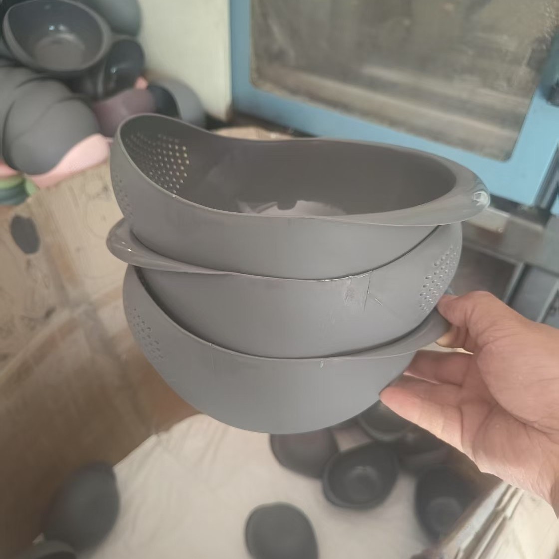 Cesta de Lavado de Arroz Multifunción de Plástico Engrosado, Tamiz y Escurridor para Verduras y Frutas - Utensilio de Cocina