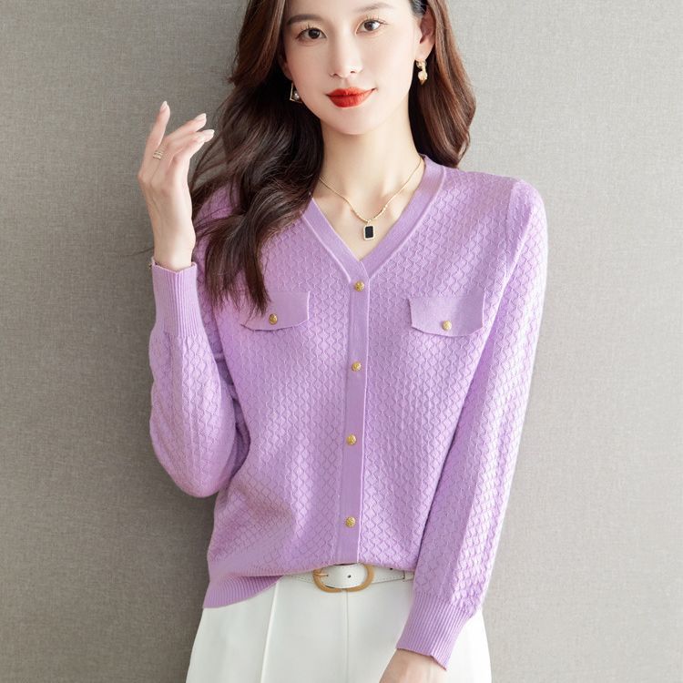 春秋打底衫洋气秋装2025年新款女装短款毛衣早秋长袖薄款针织上衣|undefined