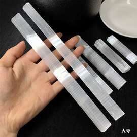 天然摩洛哥透石膏条原石单晶体柱形碎石天然水晶原石厂家批发直销
