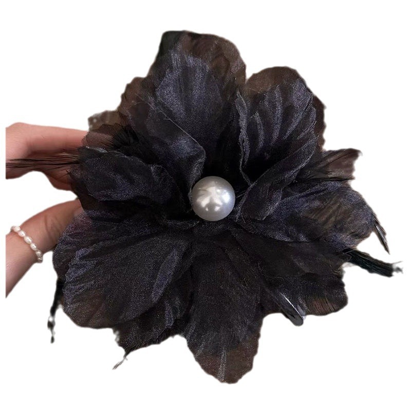 Clip de pelo de avestruz puro deseo de viento detrás de la cabeza de cabello de patas mostrando el volumen de cabello superxian i adornamiento de cabello de plumas de alta calidad