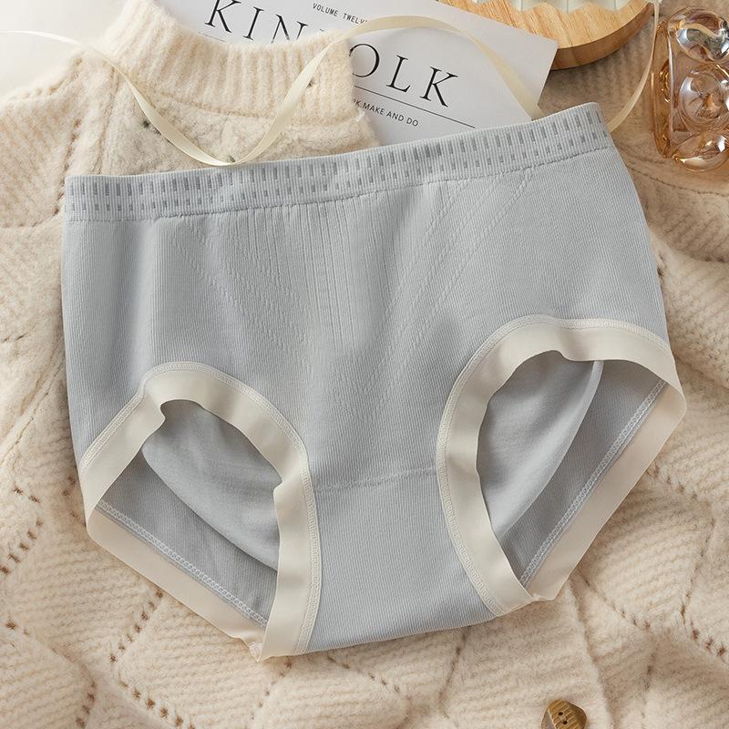 Ropa interior de las mujeres de algodón entrepierna mediados de cintura de verano delgada chica gordita triángulo pantalones cortos cabeza sin costuras niñas más ropa interior de tamaño