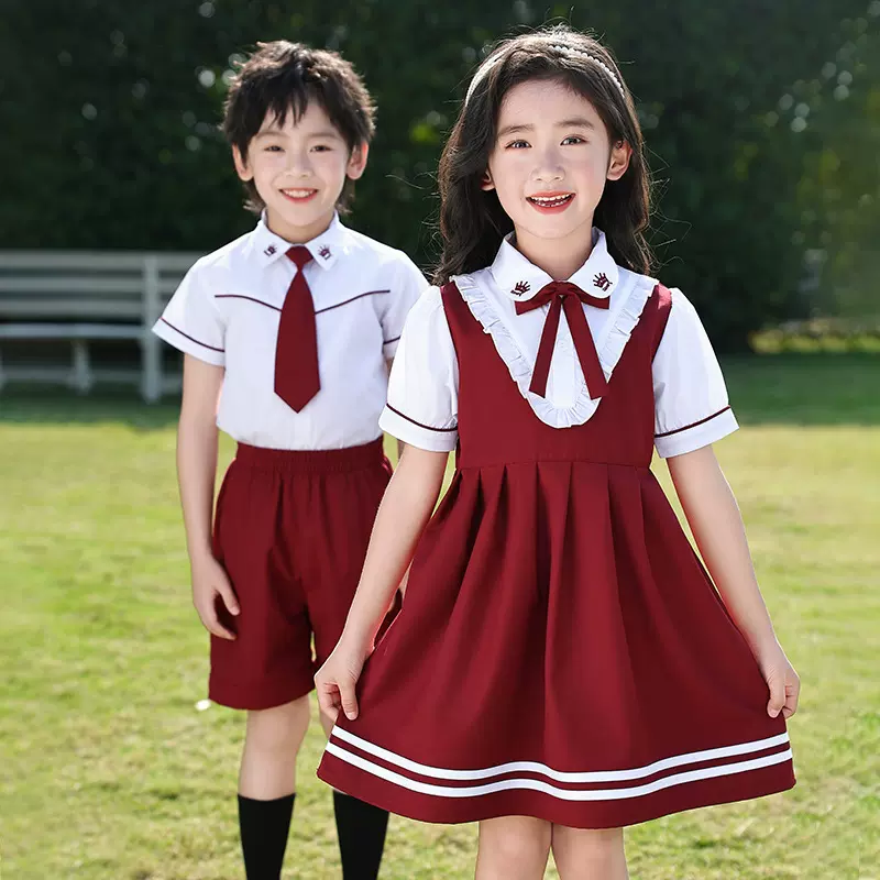 小学生校服夏装幼儿园园服两件套新款男女童班服六一表演套装