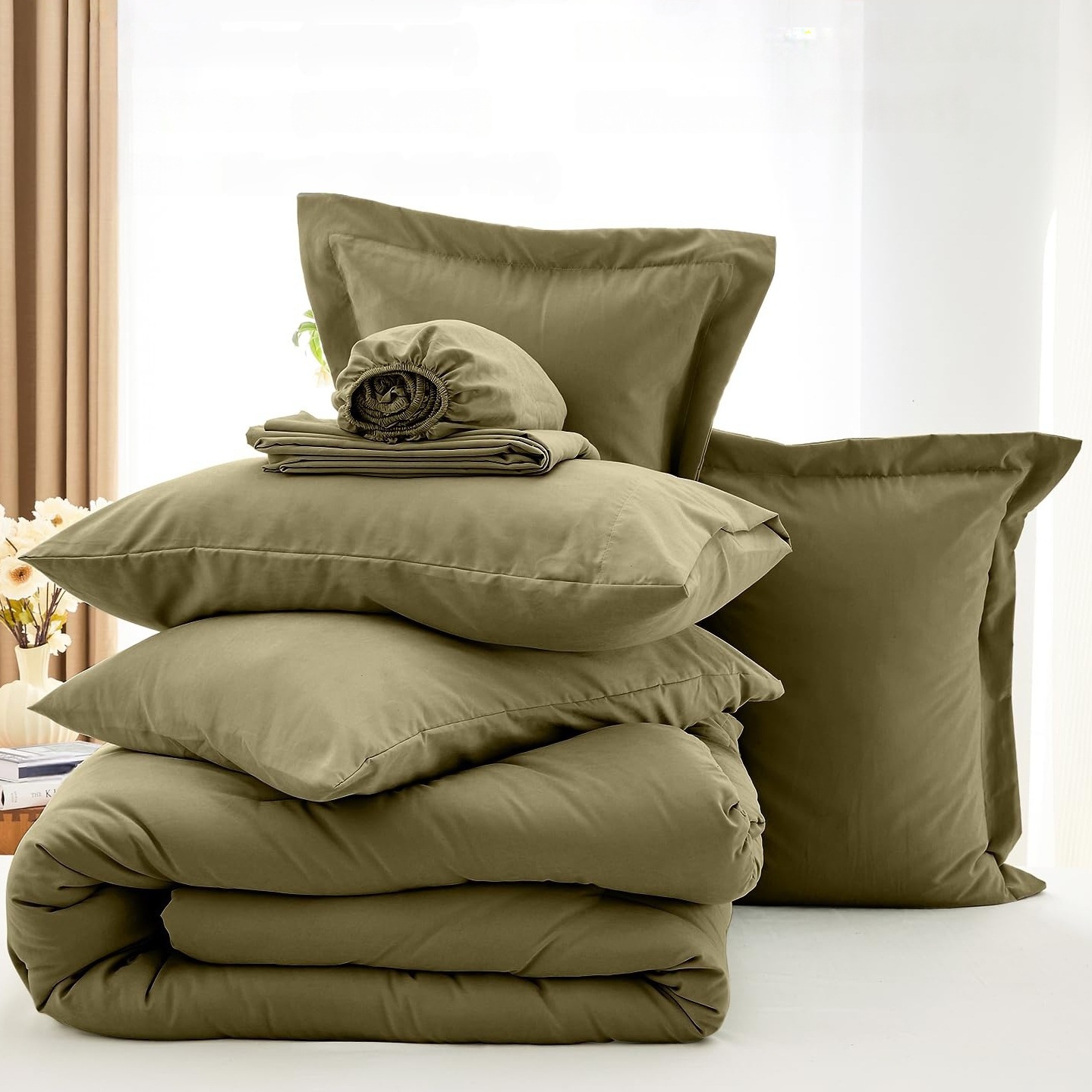 King(102__x 90__) Olive Green-