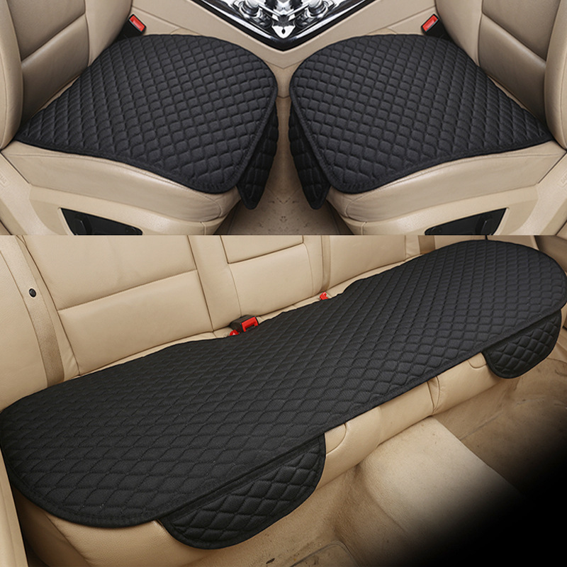 Cojín lavable del asiento de coche cuatro estaciones cojín de asiento de lino universal cojín de asiento de camioneta de tres piezas cojín de asiento individual