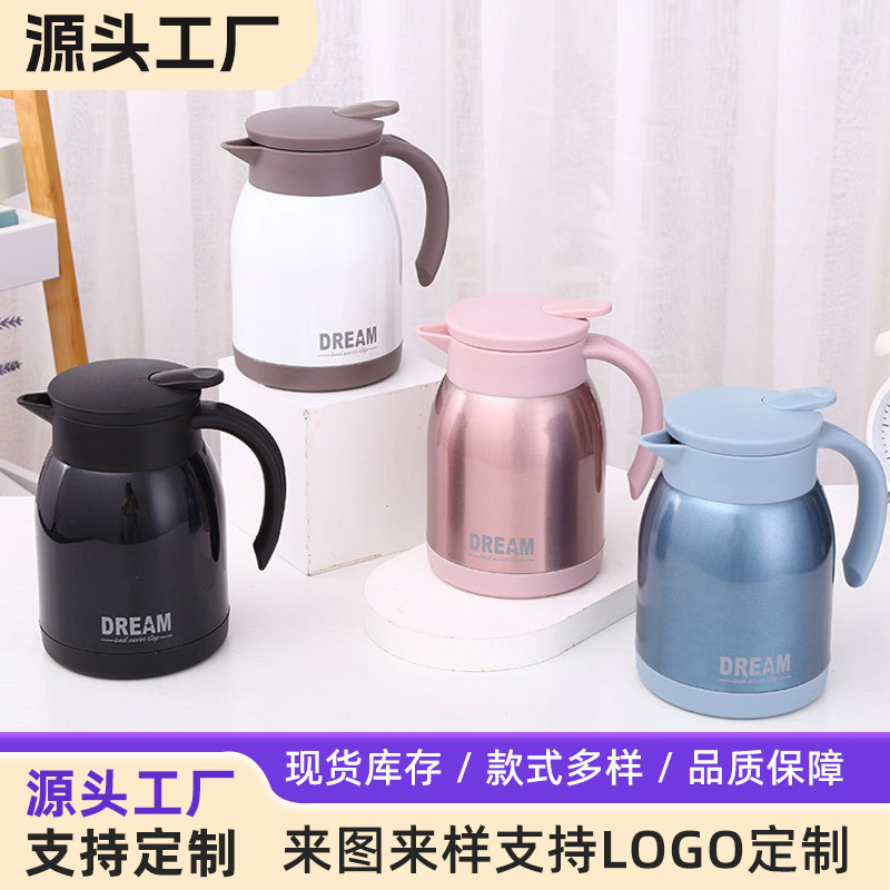 Wholesale household hot water kettle 304 stainless steel thermos kettle stew teapot coffee pot promotional gifts thermos kettle Wholesale household hot water kettle 304 stainless steel thermos kettle stew teapot coffee pot promotional gifts thermos kettle