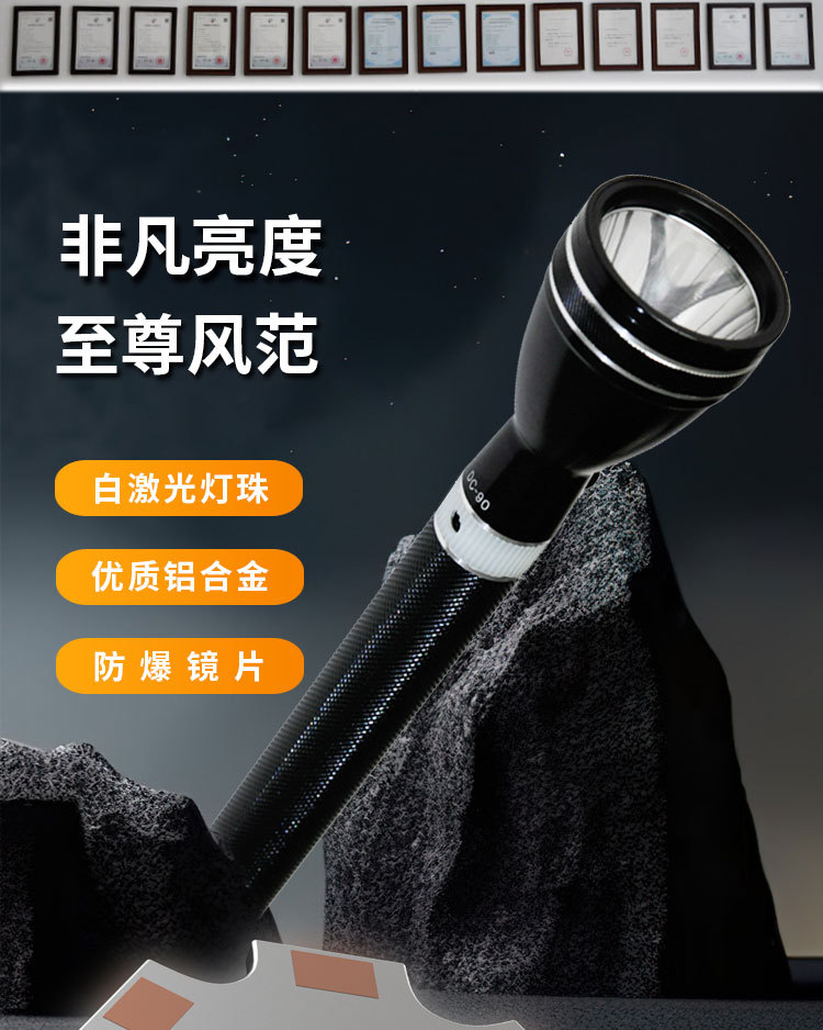 Ghs Dc Series Middle East Strong Light Flashlight Three-In-One Function Long Battery Life Aluminum Alloy Shell Cross-Border Dropshipping