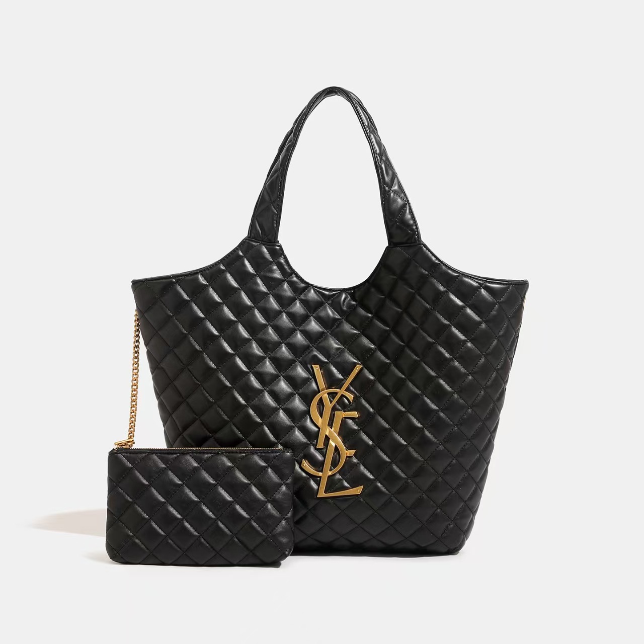 [Etiqueta abotonable] Nuevo estilo Yangshulin retro tote de gran capacidad rombo bolso de axila portátil bolso de compras de todo fósforo mujer