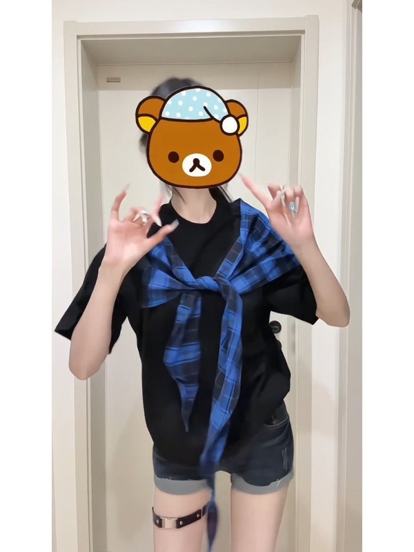 アメリカンレトロフェイクツーピースショール半袖Tシャツレディース2025年夏新作薄手ルーズレイヤードスリミングトップイン|undefined