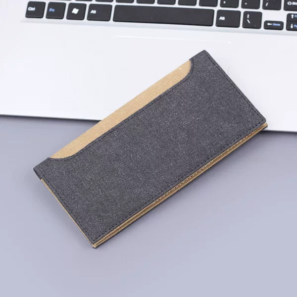 Men's Long Wallet Canvas Men's Denim Wallet Thin Suit Bag Men's Card Holder All-in-One Wallet 12 Card Holder