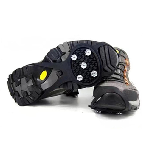 Snowy Ground Five-Tooth Ice Hook Magic Anti-Slip Shoe Cover Gourd-Shaped Lightweight Ice Hook Nail Simple Anti-Fall Nail Shoe Manufacturer