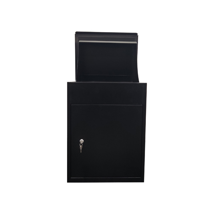 大号镀锌板户外实用黑色不锈钢快递柜落地包裹箱