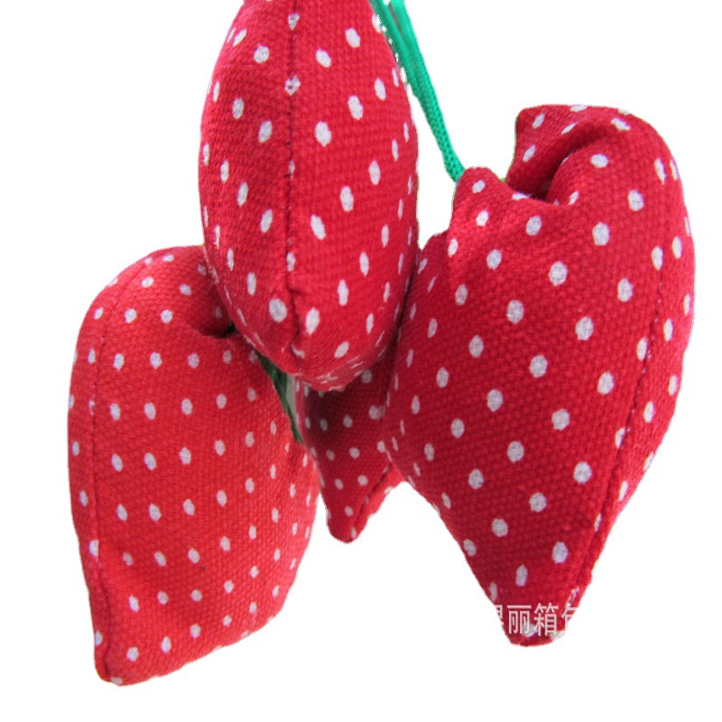 厂家环保草莓购物袋 创意旅行便携购物袋 草莓涤纶环保袋