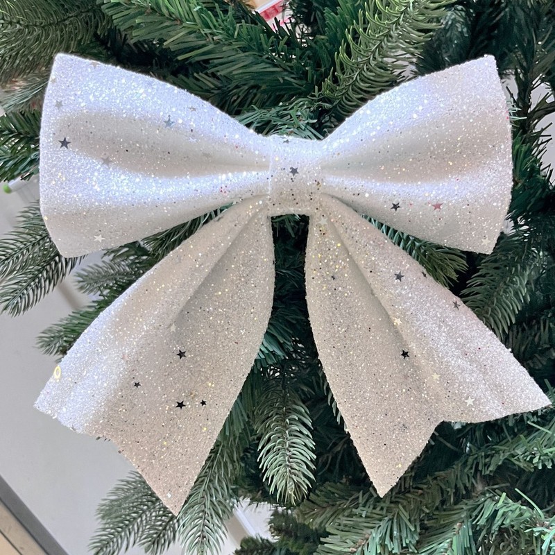 クリスマス蝶結び真珠綿スパンコール金粉蝶結びクリスマスツリー装飾ストラップホテルデパートktv装飾|undefined