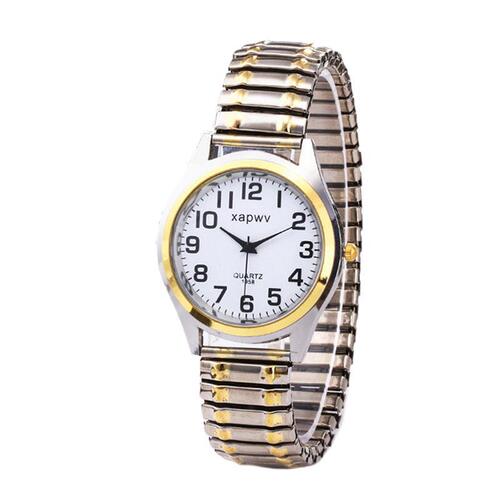 xapwv casual elderly digital watch Arabic women's stainless steel elastic band watch factory direct supply