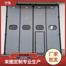 仓库厂房电动工业折叠门 商场大型自动折叠平开门 消防车库折叠门