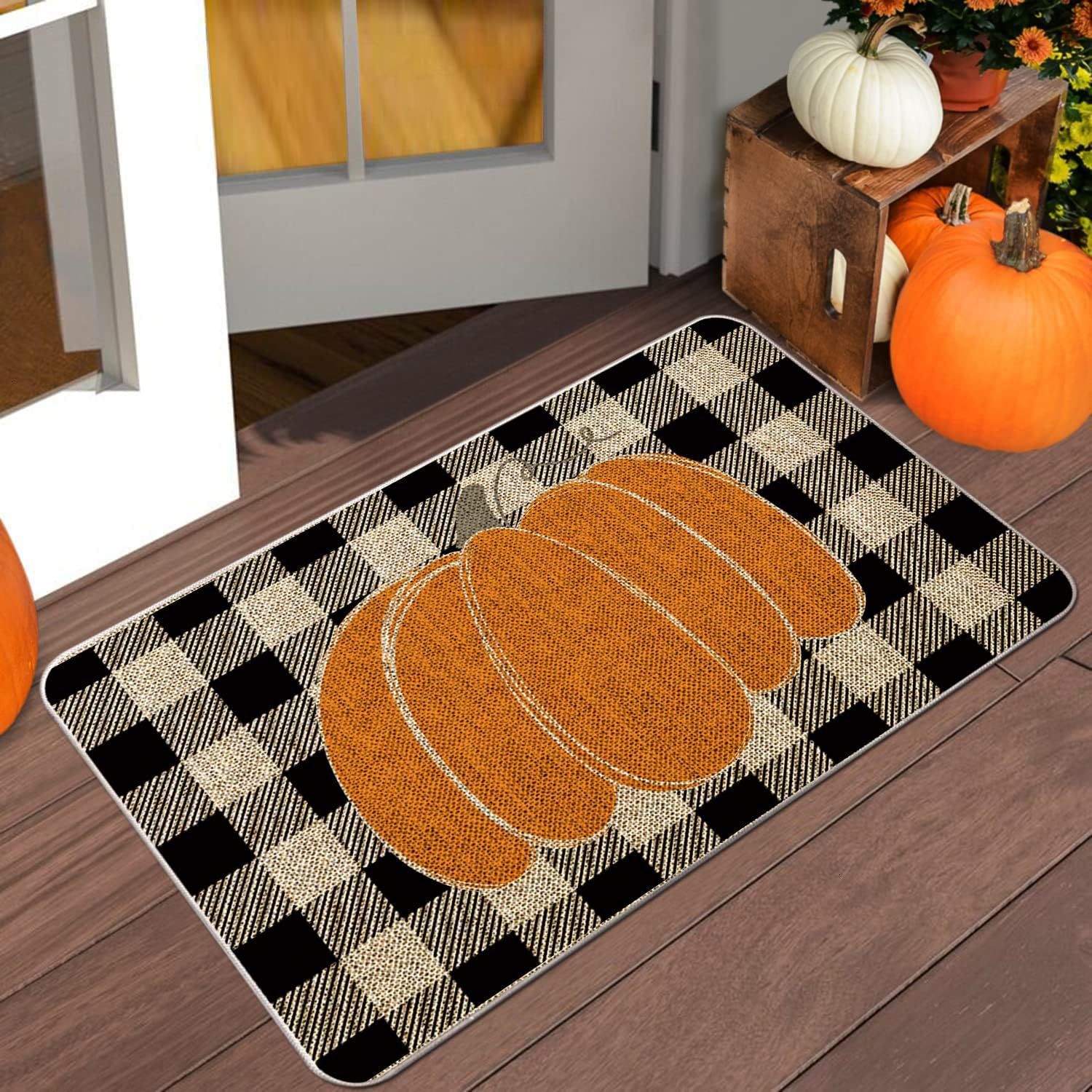 Kürbis Thanksgiving Matte Halloween Urlaub Dekoration Matte Veranda Tür Matte_voghion.com