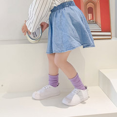 童襪女2021年夏季純色透氣寶寶堆堆襪公主學生兒童中筒襪批發