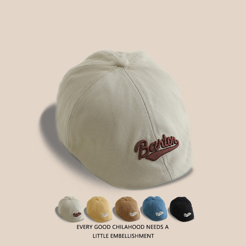 Sombreros para bebés coreanos primavera y otoño delgados estilo extranjero boina versátil para niños sombreros de boca de pato para niñas sombreros de verano hacia adelante