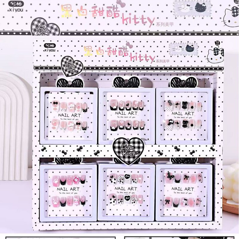 New cute cartoon versatile exquisite nail stickers, detachable wearable nails, creative high-value gold-plated fine diamond nail pieces New cute cartoon versatile exquisite nail stickers, detachable wearable nails, creative high-value gold-plated fine diamond nail pieces