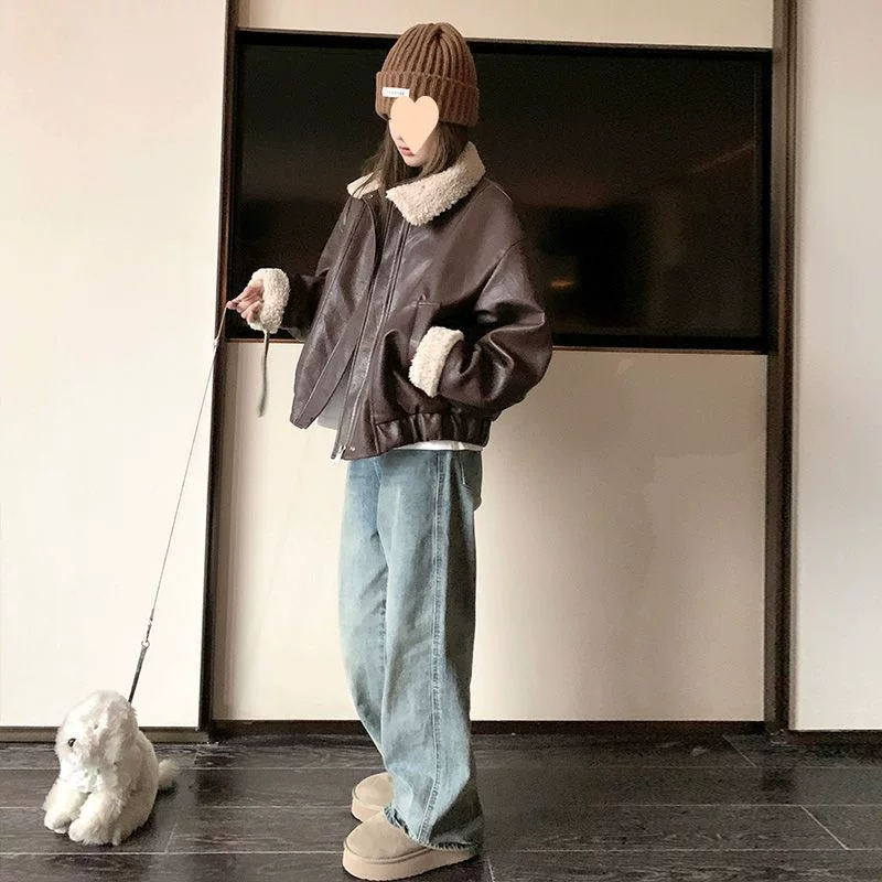 Retro short winter jacket, American style
