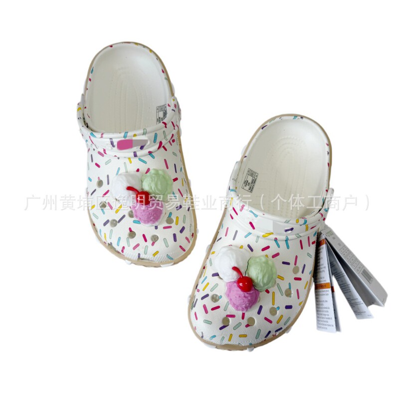 New Style Ice Cream Clogs, Sweet and Cute Slippers, Eva Wholesale Shoes, Outdoor Beach Shoes, Non-Slip Sandals New Style Ice Cream Clogs, Sweet and Cute Slippers, Eva Wholesale Shoes, Outdoor Beach Shoes, Non-Slip Sandals